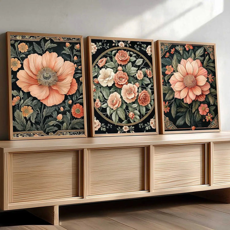 Floral  Wall  Art Paintings for Living Room - Wall Poster With frames