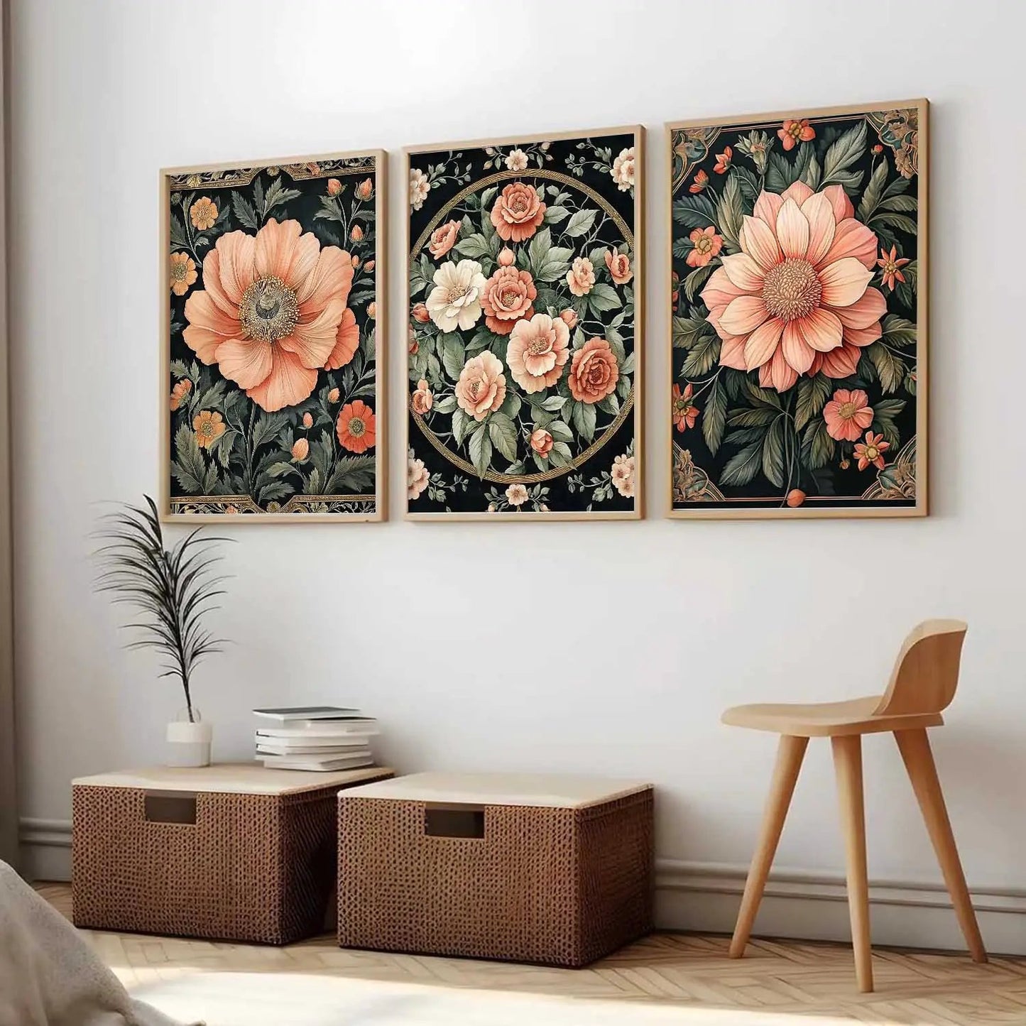 Floral  Wall  Art Paintings for Living Room - Wall Poster With frames