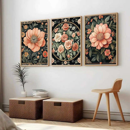 Floral  Wall  Art Paintings for Living Room - Wall Poster With frames