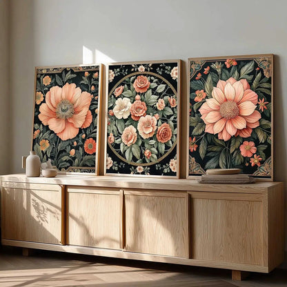 Floral  Wall  Art Paintings for Living Room - Wall Poster With frames