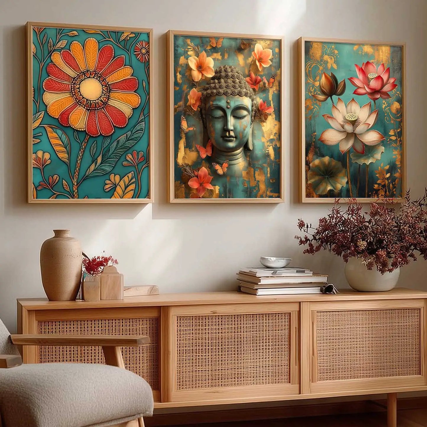 Traditional   Wall  Art Paintings for Living Room - Wall Poster With frames
