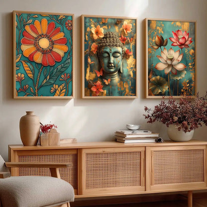 Traditional   Wall  Art Paintings for Living Room - Wall Poster With frames