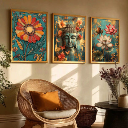 Traditional   Wall  Art Paintings for Living Room - Wall Poster With frames
