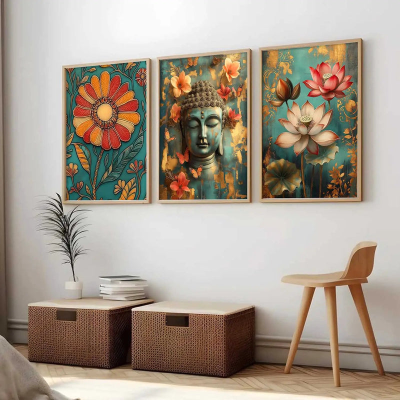 Traditional   Wall  Art Paintings for Living Room - Wall Poster With frames