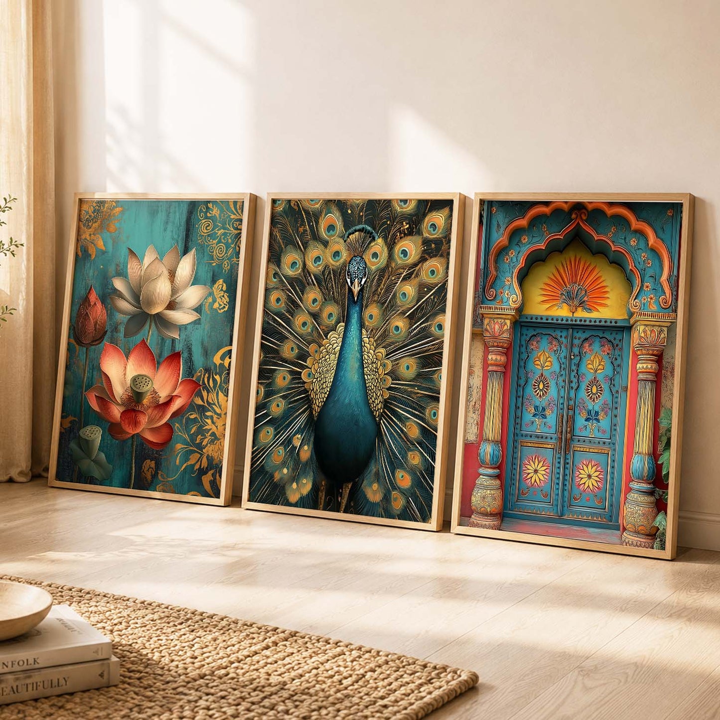 Madhubani    Wall Art  Paintings for Living Room - Wall Poster With frames