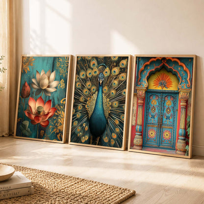 Madhubani    Wall Art  Paintings for Living Room - Wall Poster With frames