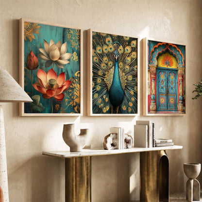 Madhubani    Wall Art  Paintings for Living Room - Wall Poster With frames