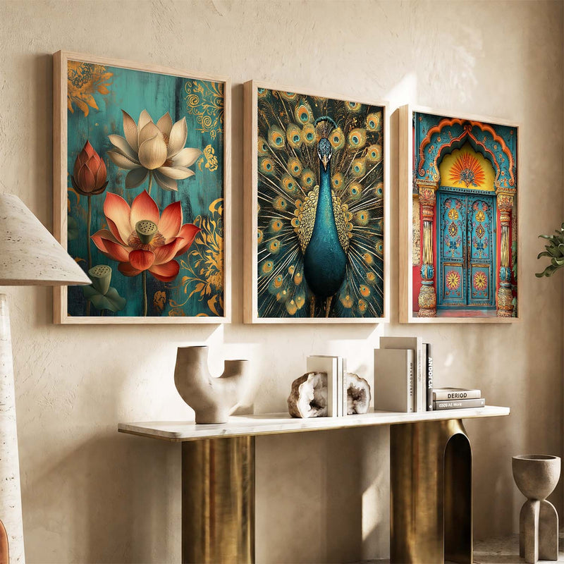 Madhubani    Wall Art  Paintings for Living Room - Wall Poster With frames