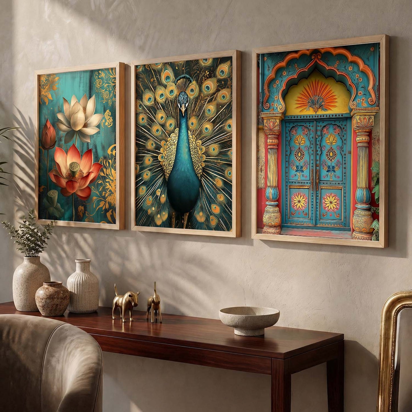 Madhubani    Wall Art  Paintings for Living Room - Wall Poster With frames