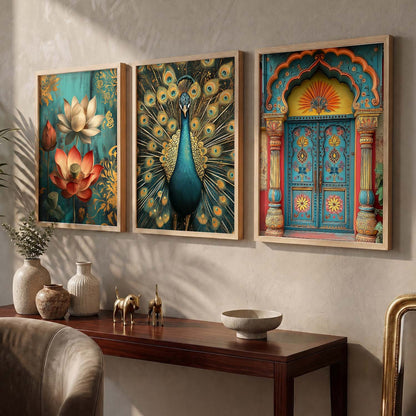 Madhubani    Wall Art  Paintings for Living Room - Wall Poster With frames