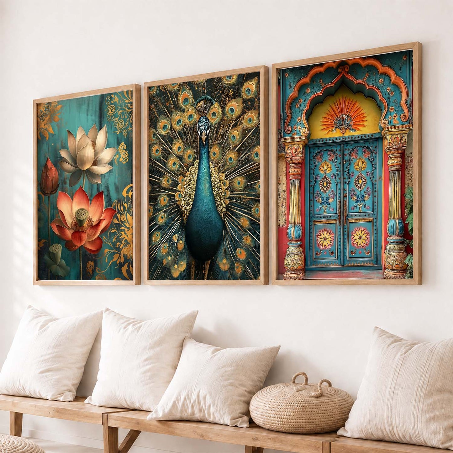 Madhubani    Wall Art  Paintings for Living Room - Wall Poster With frames