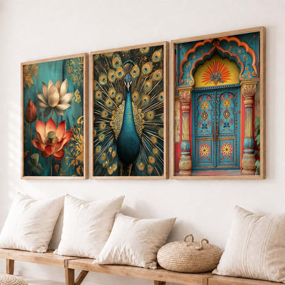 Madhubani    Wall Art  Paintings for Living Room - Wall Poster With frames