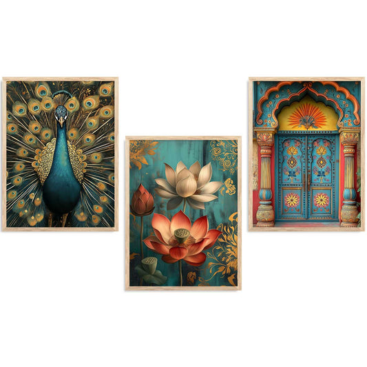 Madhubani    Wall Art  Paintings for Living Room - Wall Poster With frames