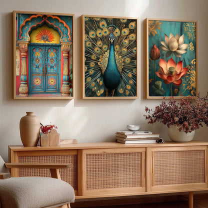 Madhubani    Wall Art  Paintings for Living Room - Wall Poster With frames