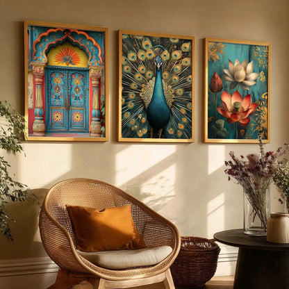 Madhubani    Wall Art  Paintings for Living Room - Wall Poster With frames