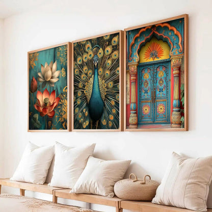 Madhubani    Wall Art  Paintings for Living Room - Wall Poster With frames