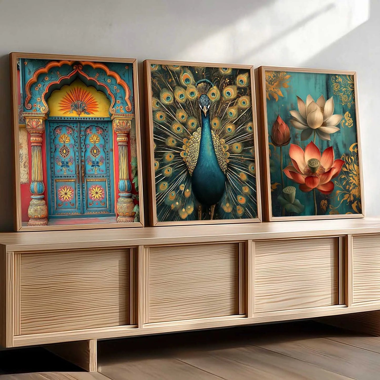 Madhubani    Wall Art  Paintings for Living Room - Wall Poster With frames