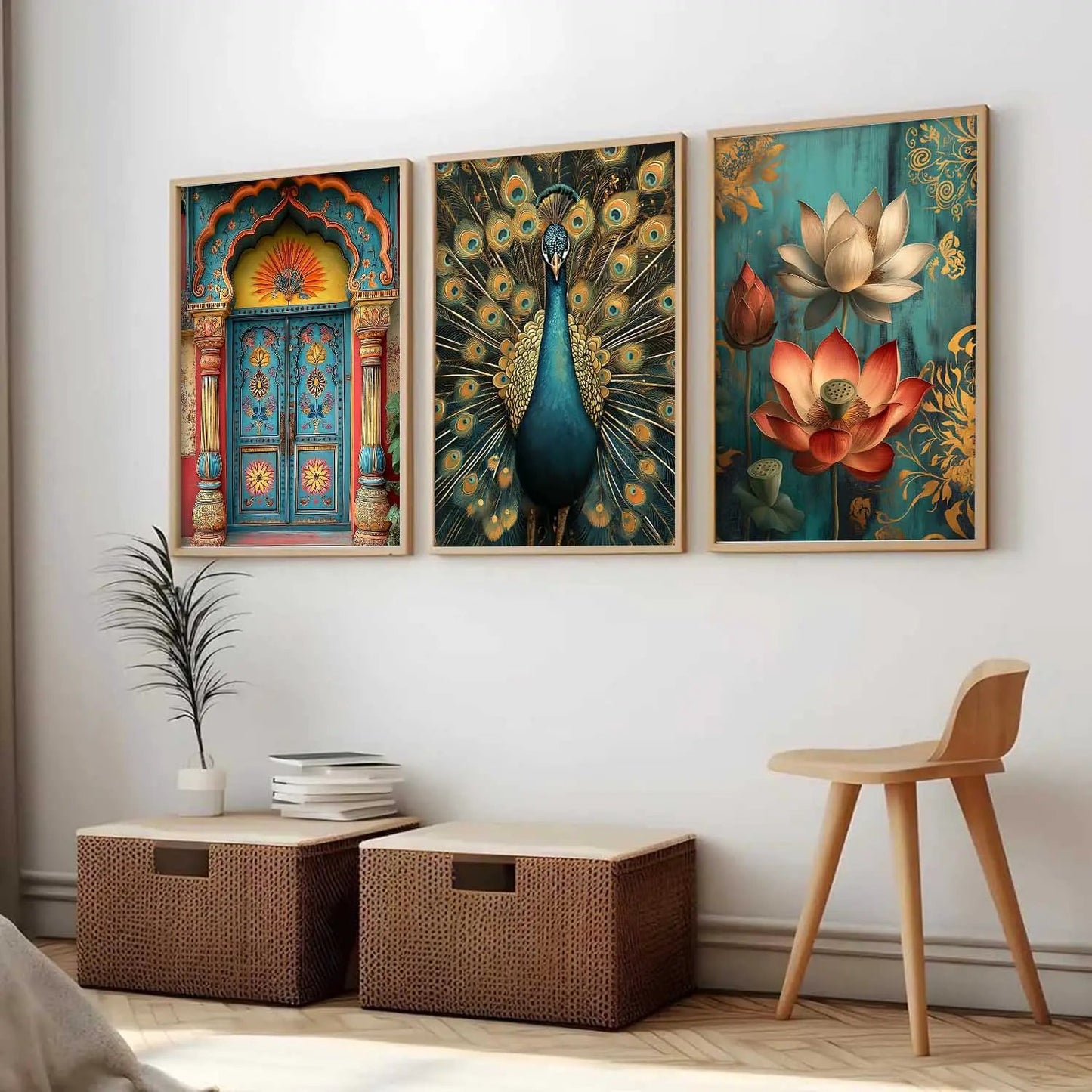 Madhubani    Wall Art  Paintings for Living Room - Wall Poster With frames