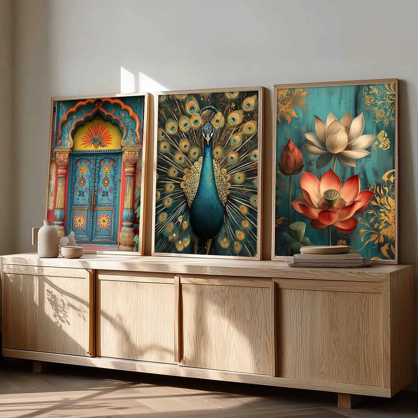 Madhubani    Wall Art  Paintings for Living Room - Wall Poster With frames
