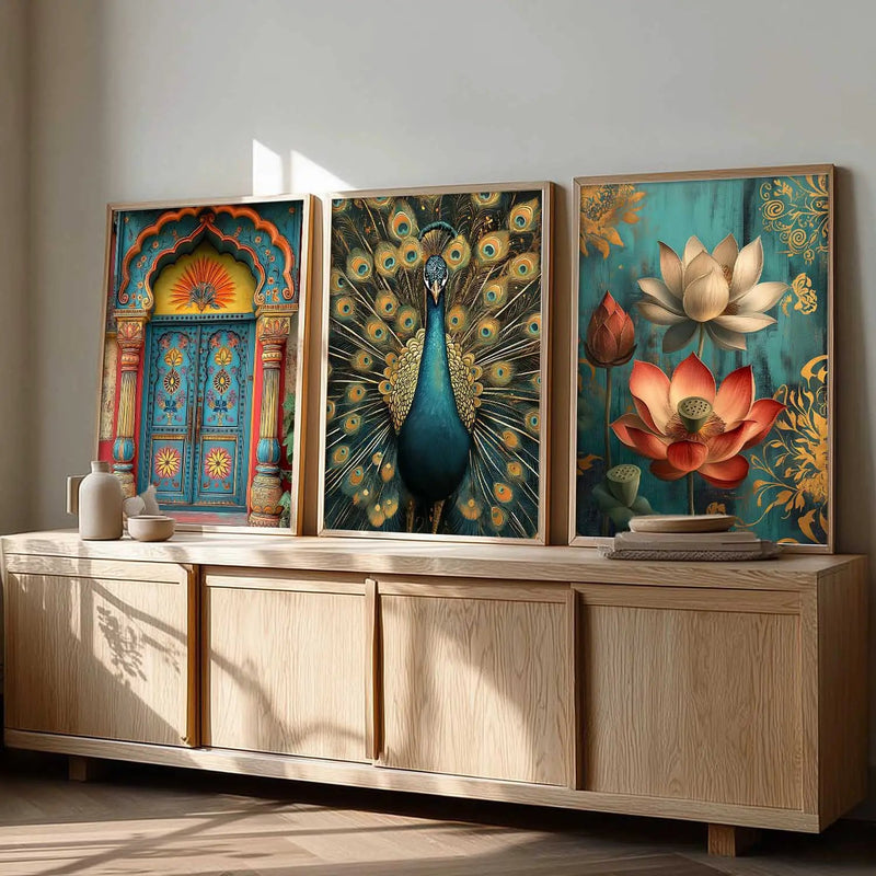 Madhubani    Wall Art  Paintings for Living Room - Wall Poster With frames