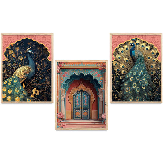 Madhubani   Wall Art  Paintings for Living Room - Wall Poster With frames