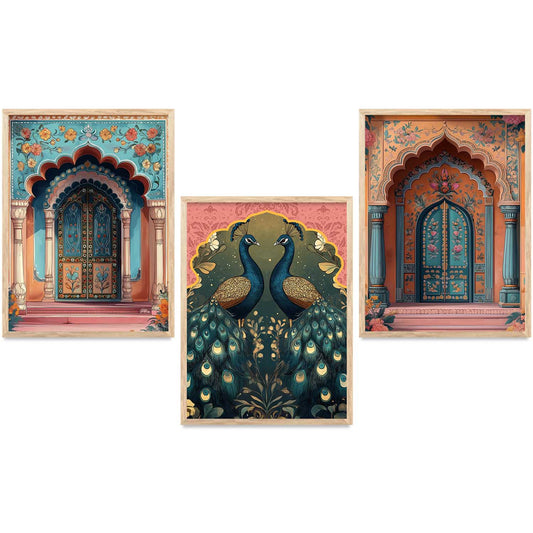 Madhubani   Wall  Art Paintings for Living Room - Wall Poster With frames