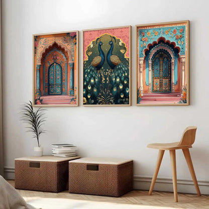 Traditional Wall  Art Paintings for Living Room - Wall Poster With frames