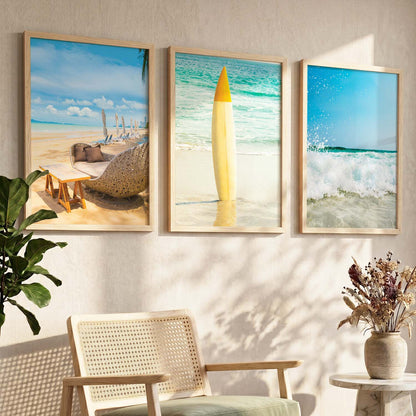 Travel Theme Framed Wall Posters : Beautiful Beach Wall Frames