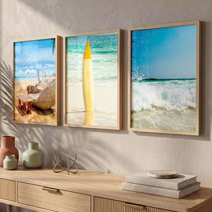 Travel Theme Framed Wall Posters : Beautiful Beach Wall Frames