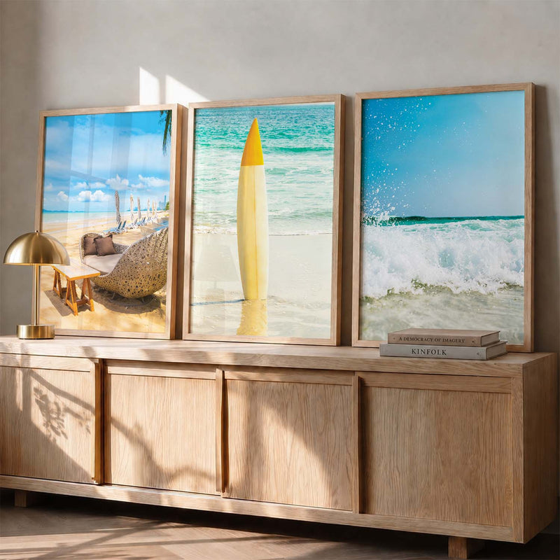 Travel Theme Framed Wall Posters : Beautiful Beach Wall Frames