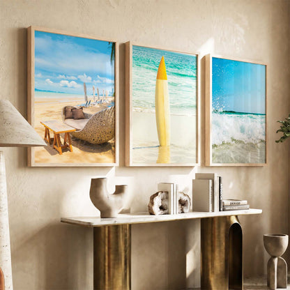 Travel Theme Framed Wall Posters : Beautiful Beach Wall Frames