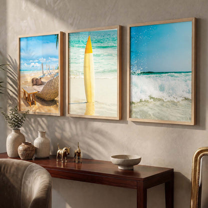 Travel Theme Framed Wall Posters : Beautiful Beach Wall Frames