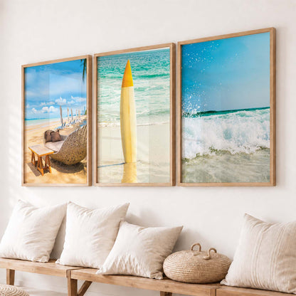 Travel Theme Framed Wall Posters : Beautiful Beach Wall Frames