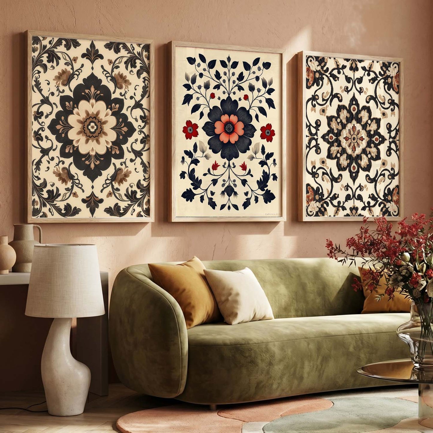 Traditional Wall Art  Paintings for Living Room - Wall Poster With frames
