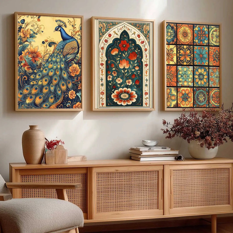 Traditional Wall  Art Paintings for Living Room - Wall Poster With frames