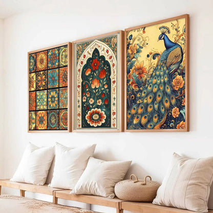 Traditional Wall  Art Paintings for Living Room - Wall Poster With frames