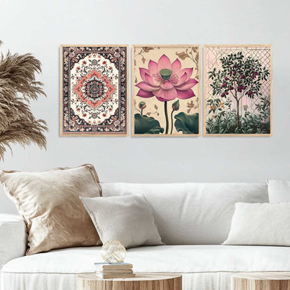 Floral  Wall  Art Paintings for Living Room - Wall Poster With frames