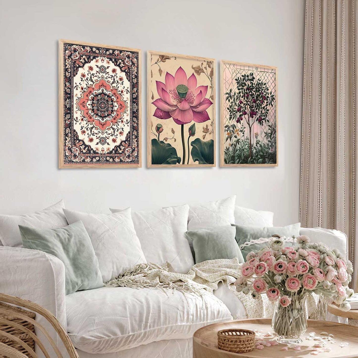 Floral  Wall  Art Paintings for Living Room - Wall Poster With frames