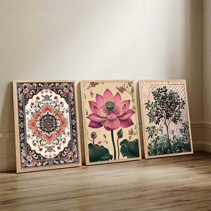 Floral  Wall  Art Paintings for Living Room - Wall Poster With frames