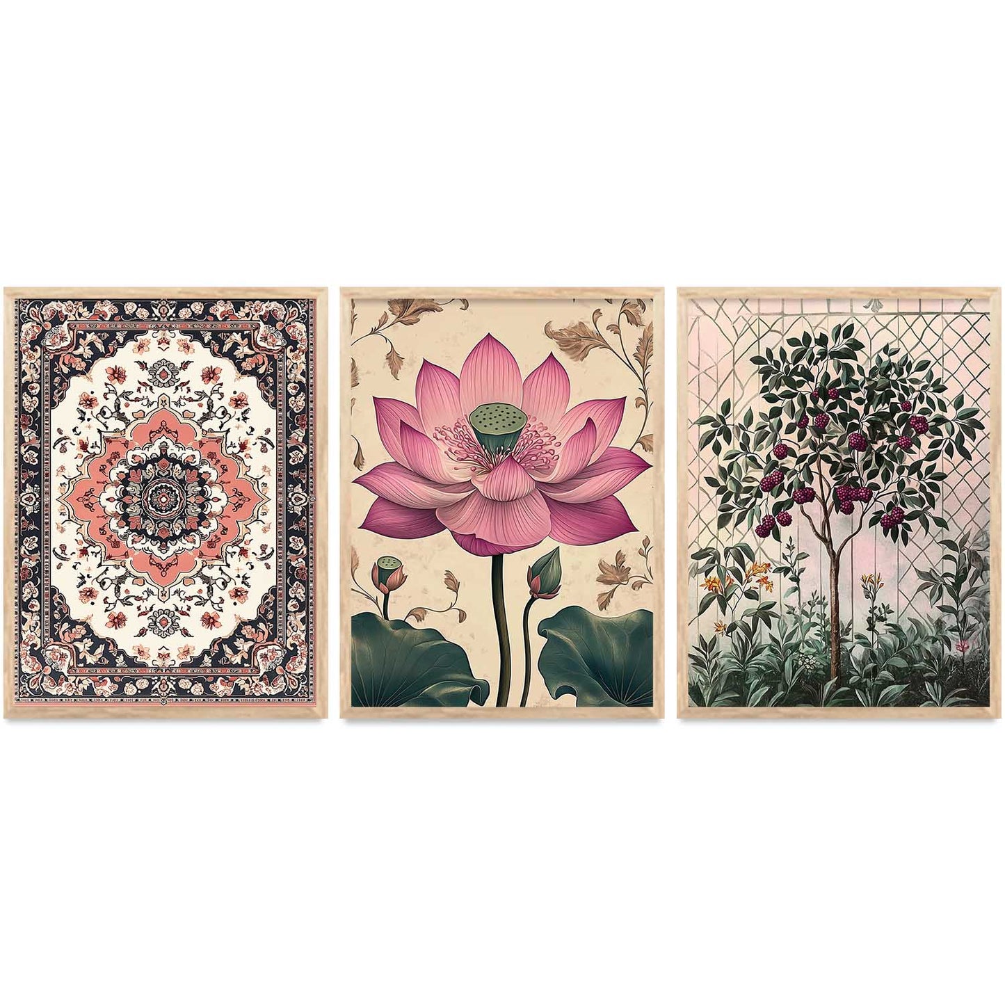 Floral  Wall  Art Paintings for Living Room - Wall Poster With frames