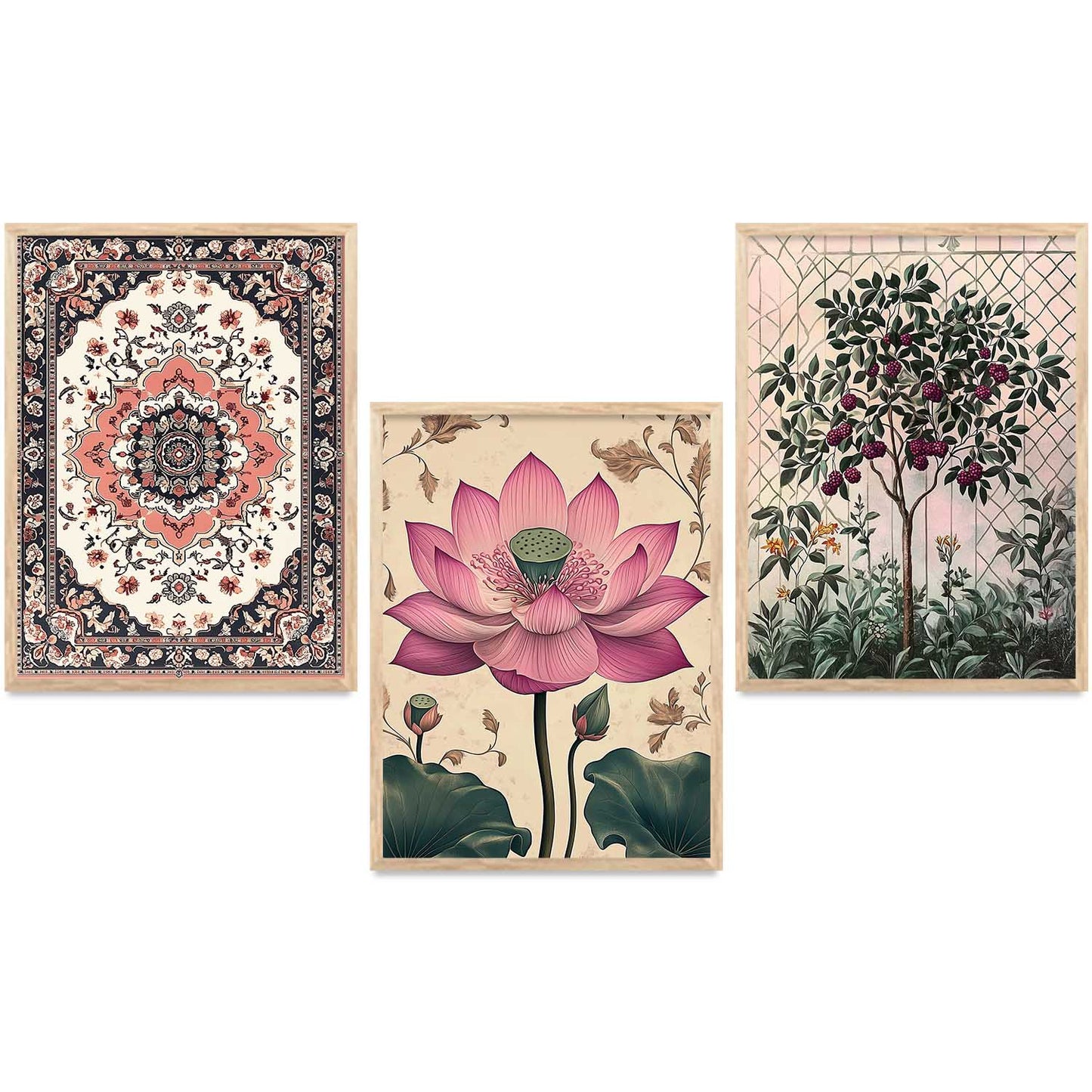 Floral  Wall  Art Paintings for Living Room - Wall Poster With frames