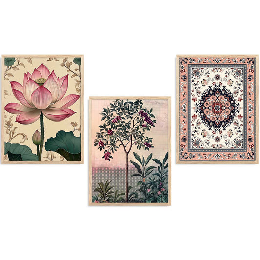 Floral   Wall Art  Paintings for Living Room - Wall Poster With frames