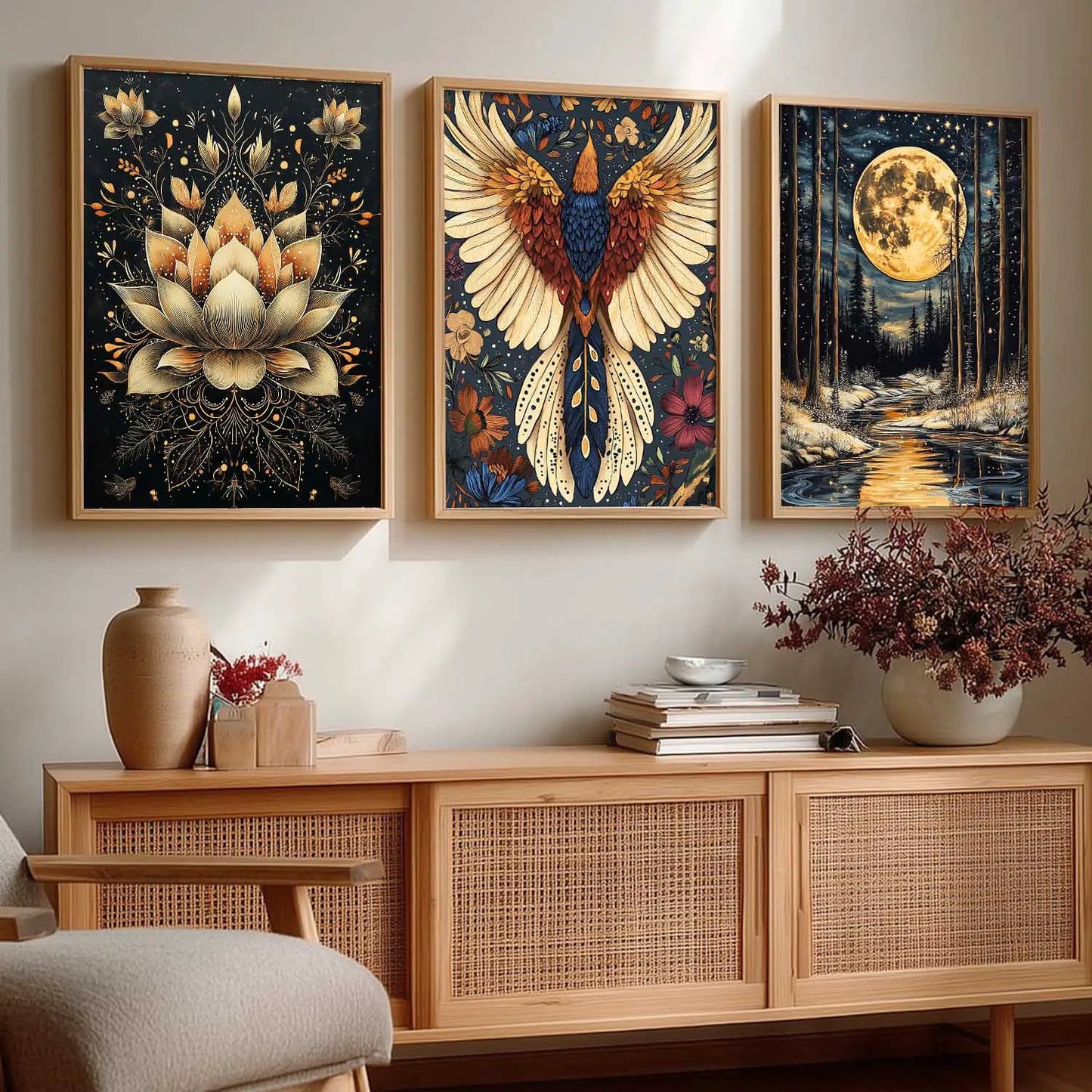 Traditional   Wall Art  Paintings for Living Room - Wall Poster With frames