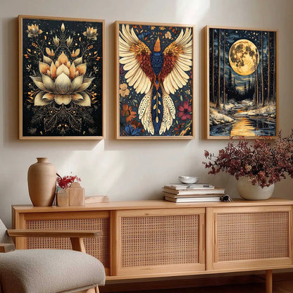 Traditional   Wall Art  Paintings for Living Room - Wall Poster With frames