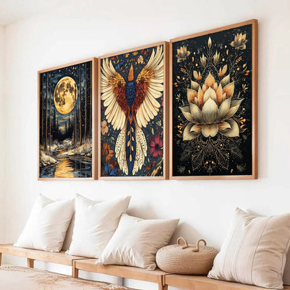 Traditional   Wall Art  Paintings for Living Room - Wall Poster With frames