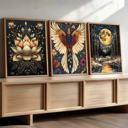 Traditional   Wall Art  Paintings for Living Room - Wall Poster With frames