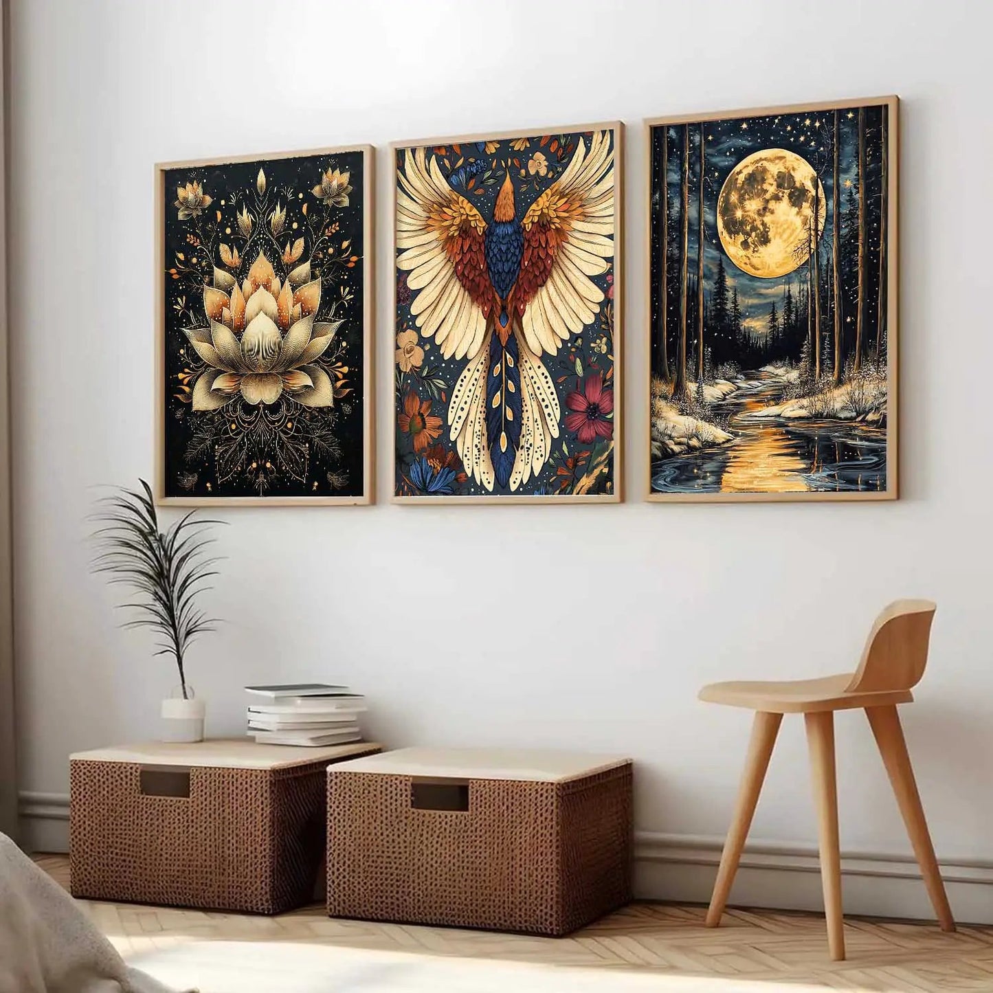 Traditional   Wall Art  Paintings for Living Room - Wall Poster With frames