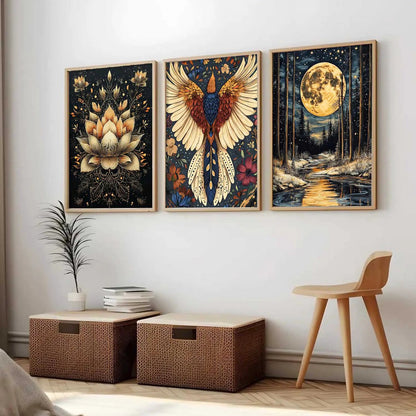 Traditional   Wall Art  Paintings for Living Room - Wall Poster With frames