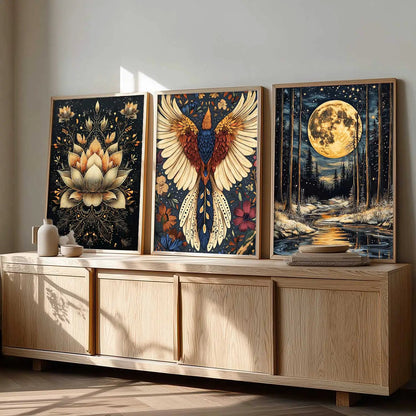 Traditional   Wall Art  Paintings for Living Room - Wall Poster With frames