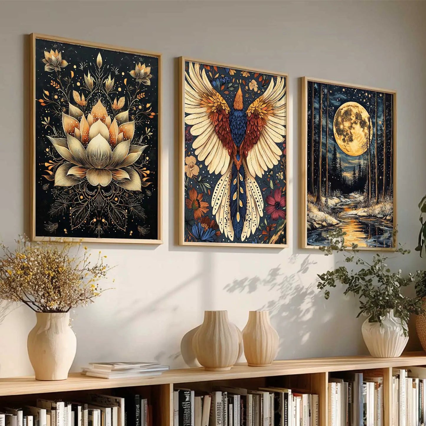 Traditional   Wall Art  Paintings for Living Room - Wall Poster With frames